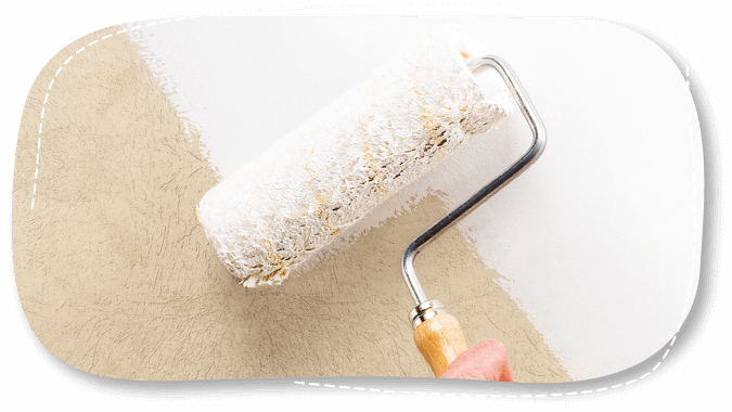 A8_fasolka SMIG A-8 smoothing wall with white plaster on roller
