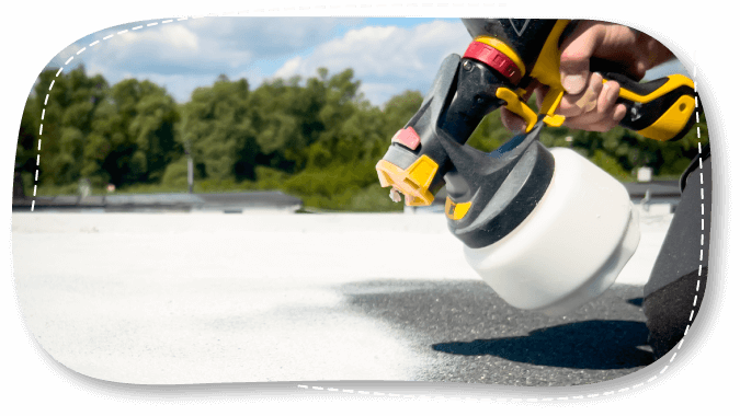 W1_fasolka SMIG W-1 painting roof with spray, white color